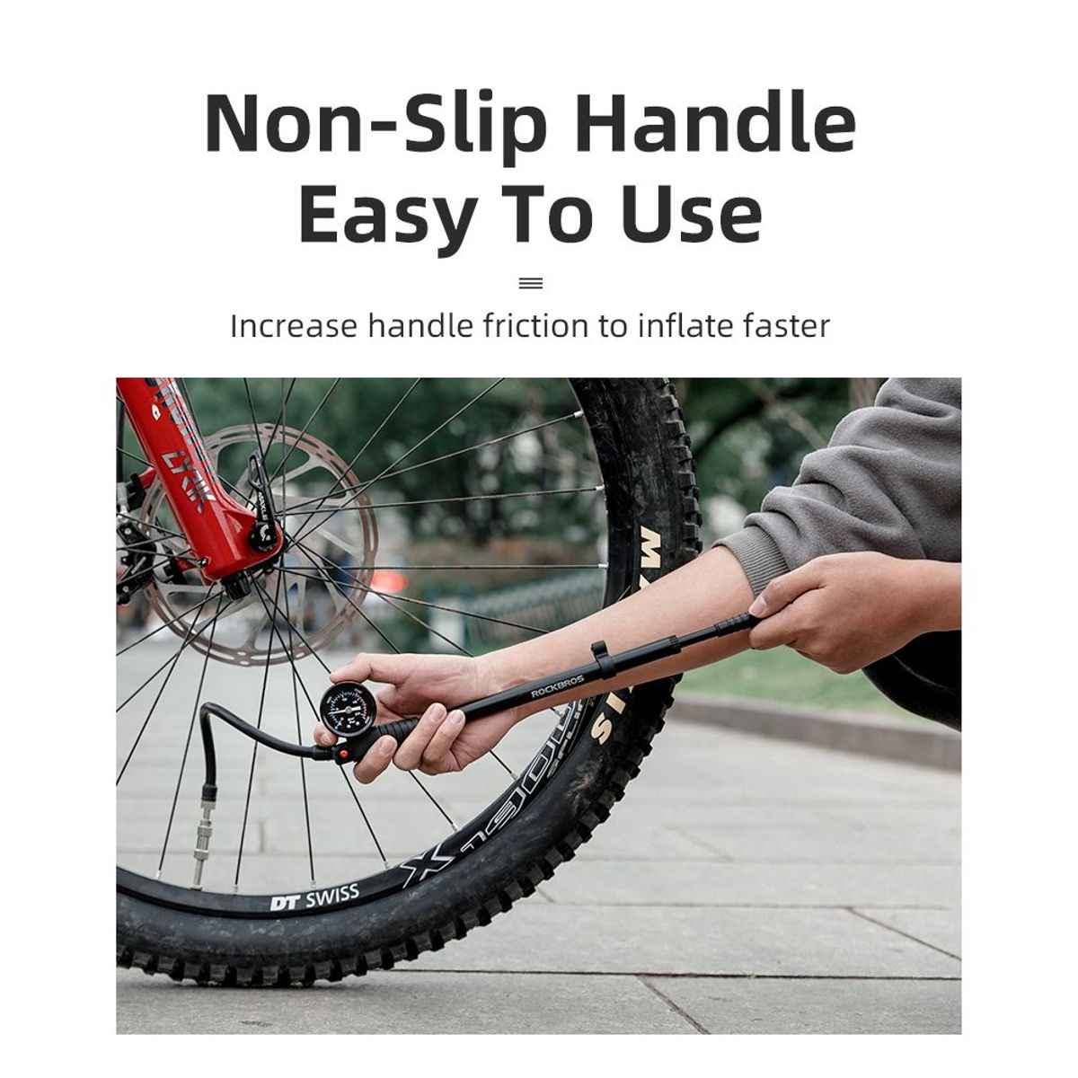 ROCKBROS - Inflador / Bomba de Aire de 300 psi Para Llantas - Rockbros