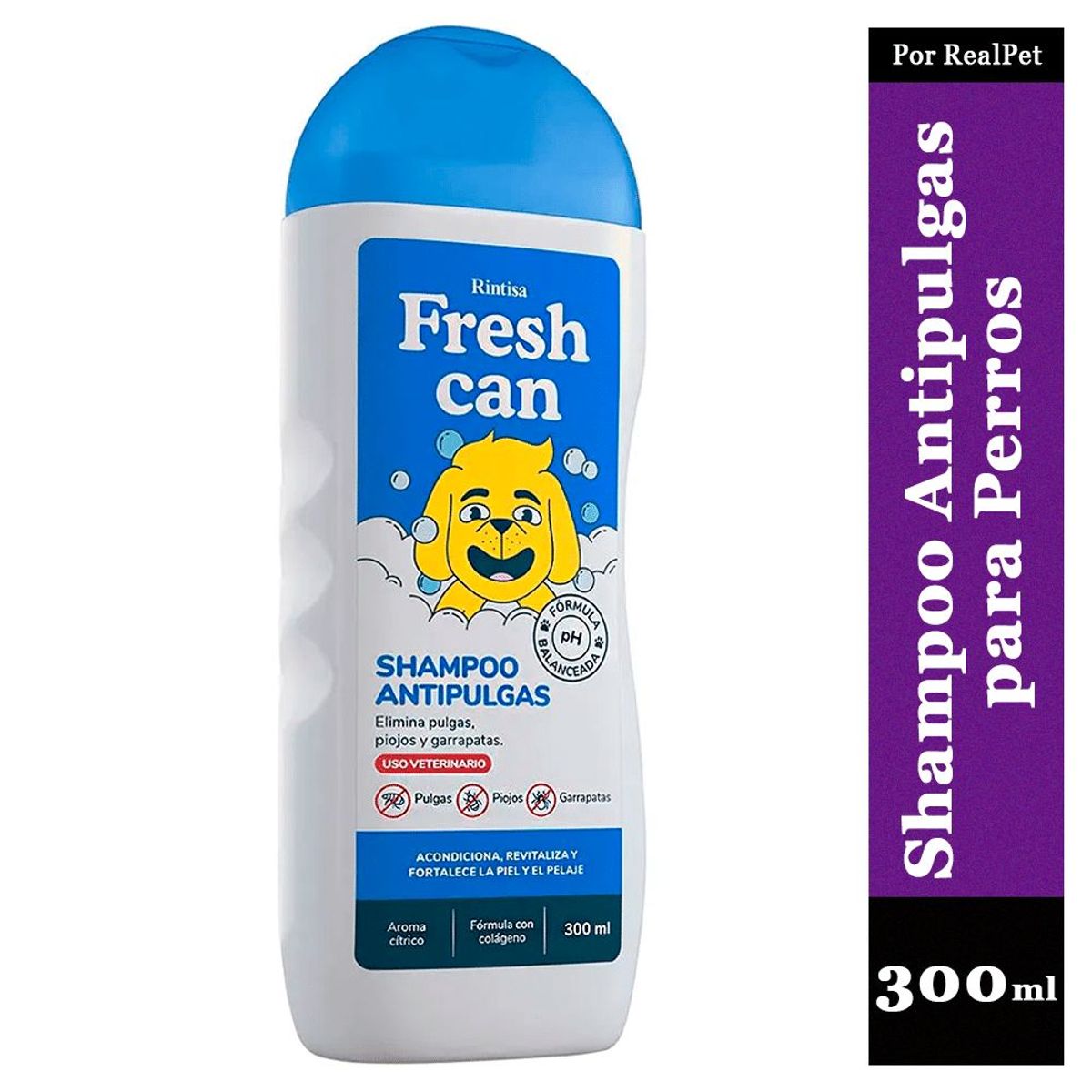 GENERICO - Shampoo para Perros Fresh Can Antipulgas Frasco 300 ml