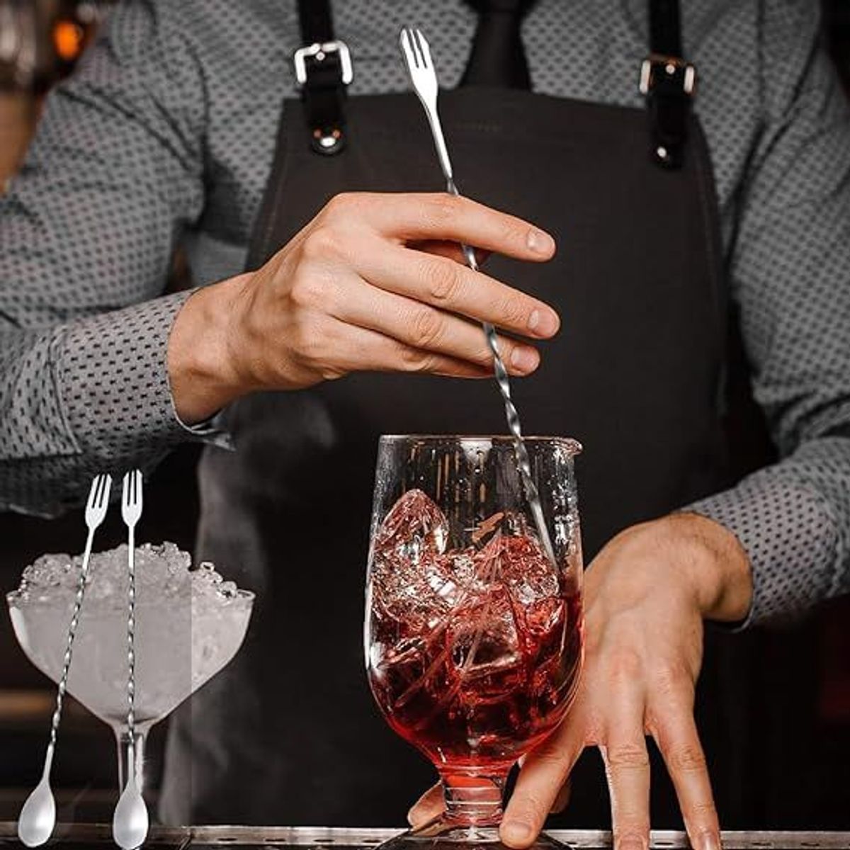 GENERICO - Cuchara tenedor de bar espiral