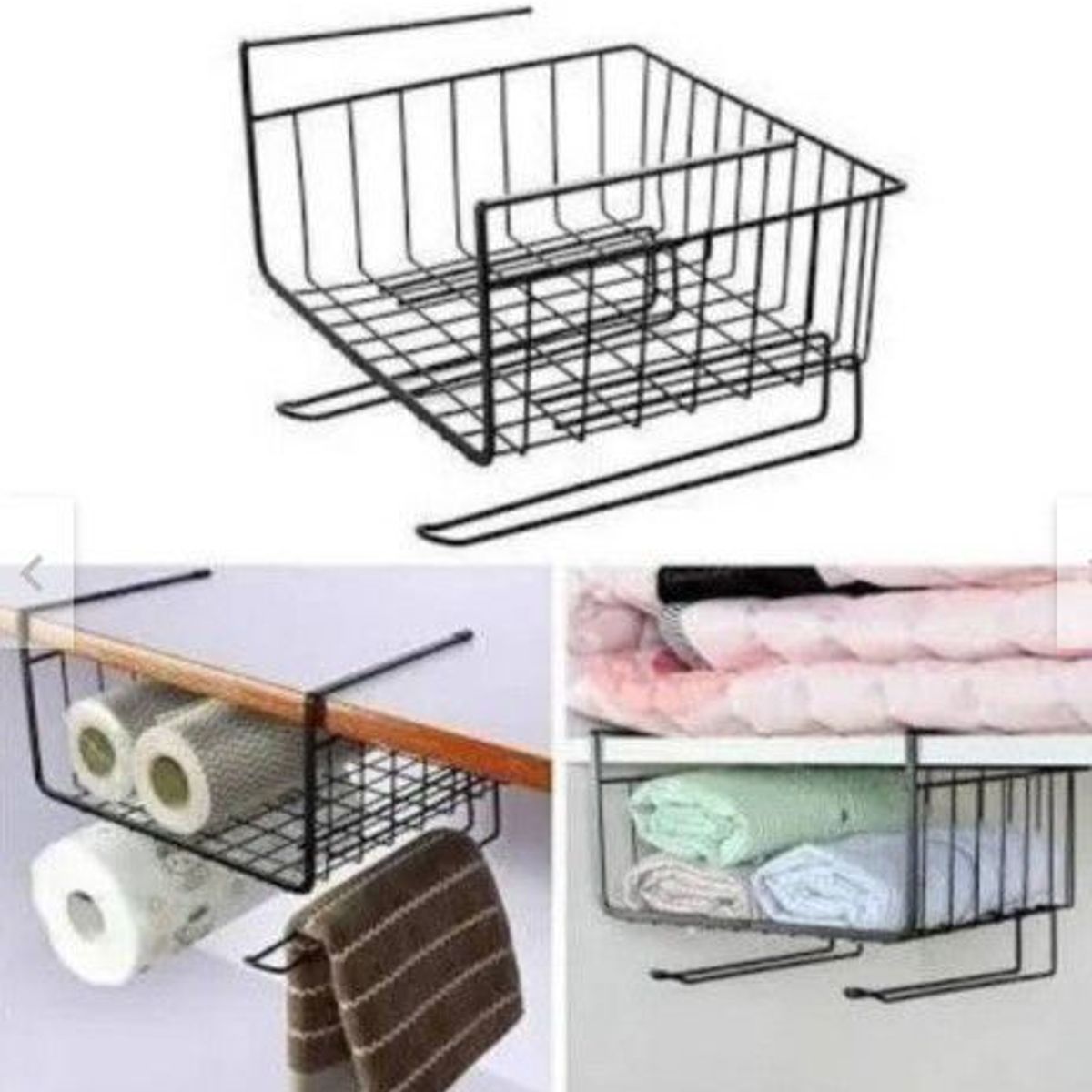 GENERICO - Cesto de Almacenamiento Multifuncional NEGRO