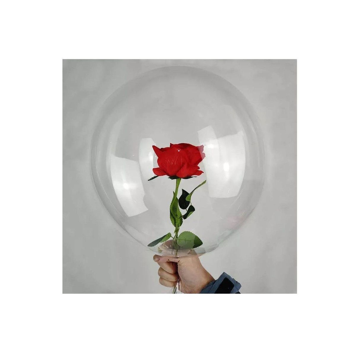 GENERICO - Globo Burbuja Con Rosa Eterna Regalo San Valentin Amor