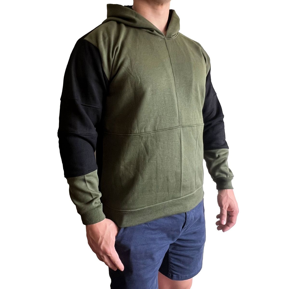 GENERICO - Polera Hombre con capucha Diseño Dual