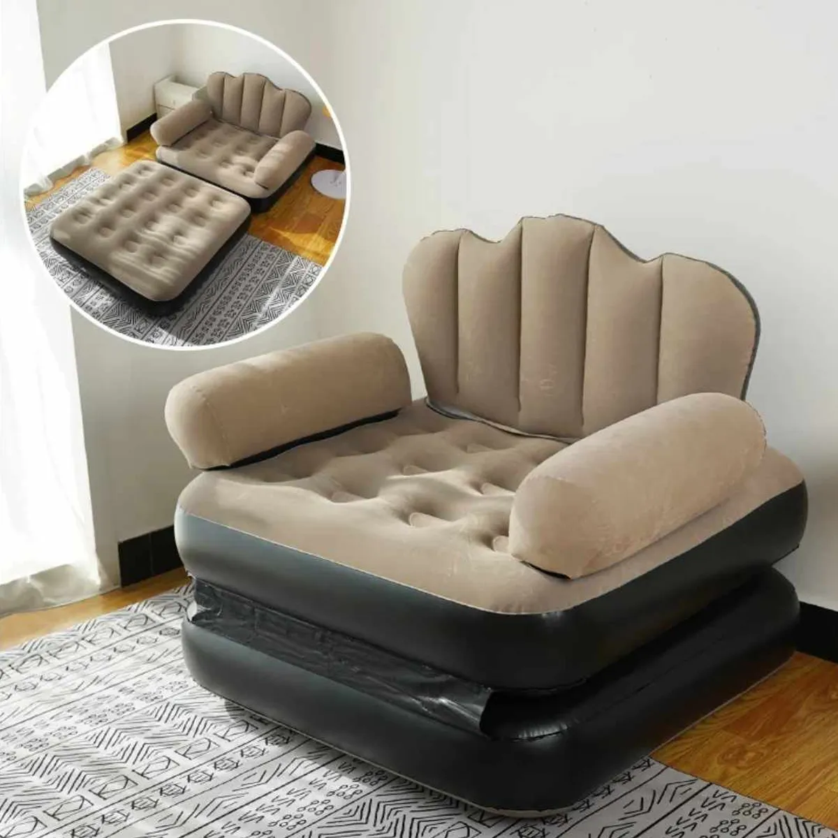 GENERICO - Sofa Cama Inflable Sillon Puff Gigante de Hogar Terraza Habitacion