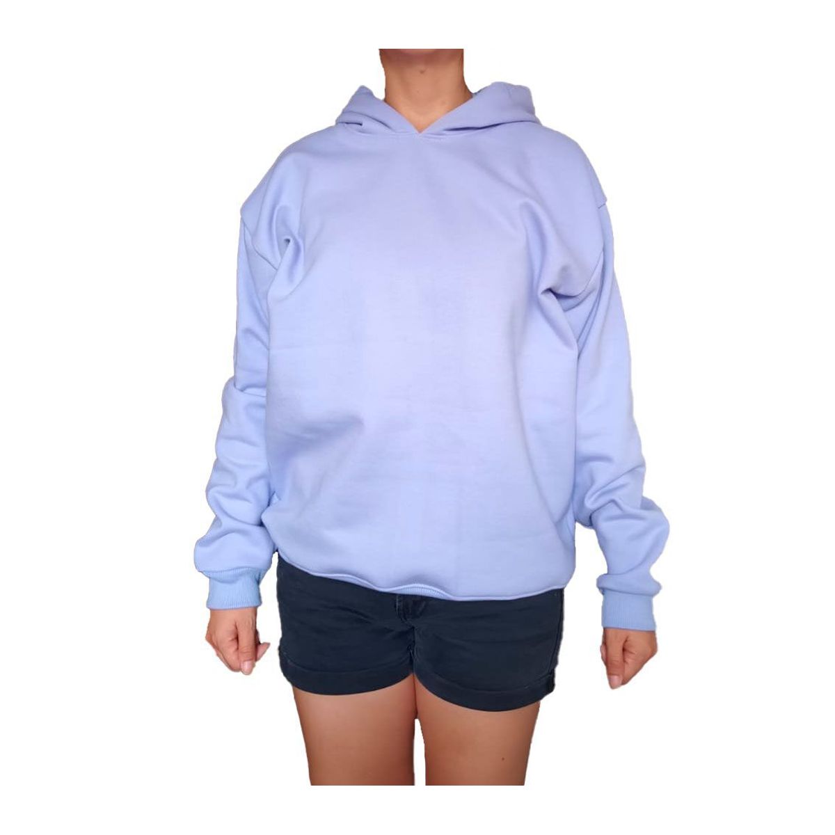 GENERICO - Polera Mujer Diseño Básico con Capucha - Lila