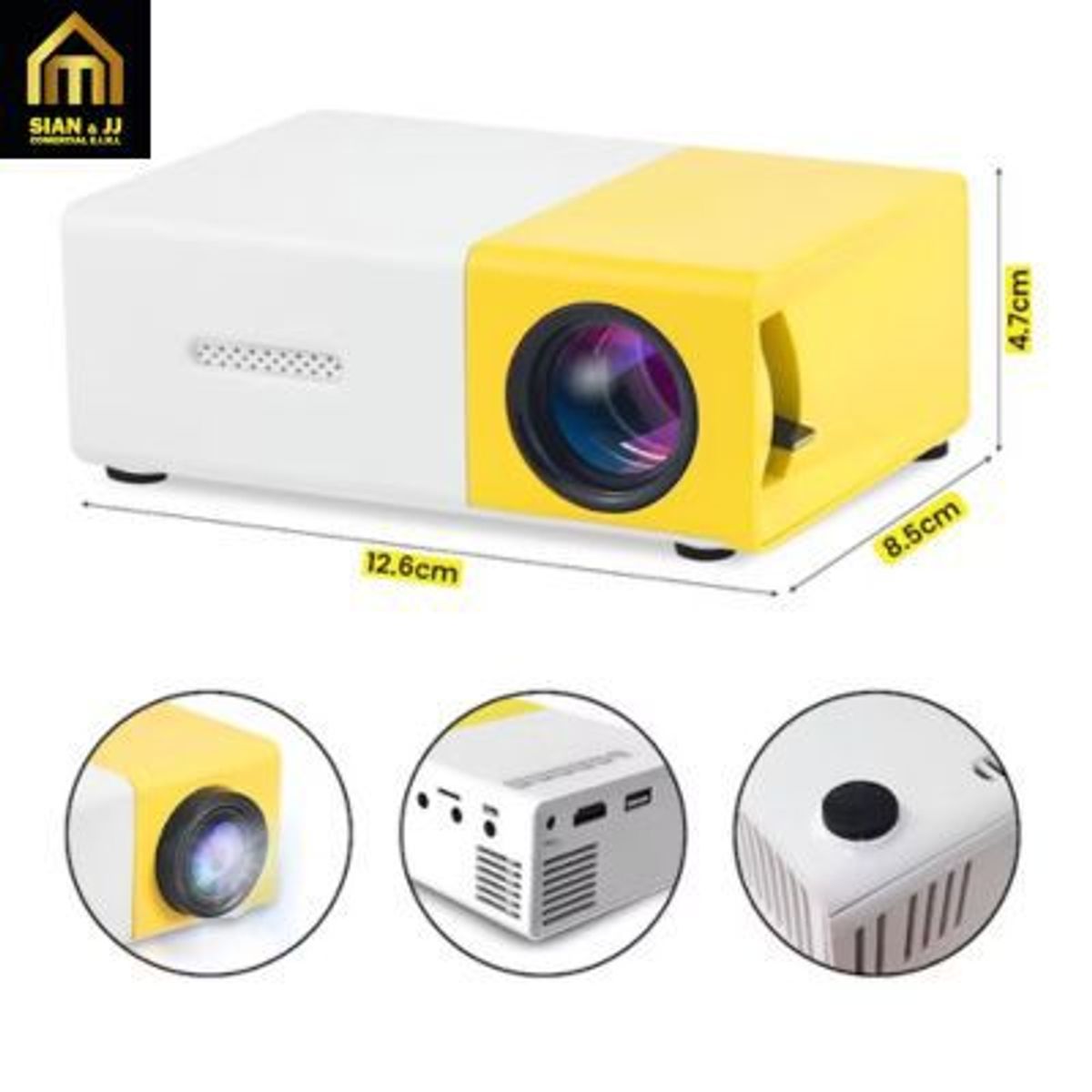 GENERICO - MINI PROYECTOR MULTIMEDIA PORTÁTIL 1080P LED AV VGA HDMI USB SD
