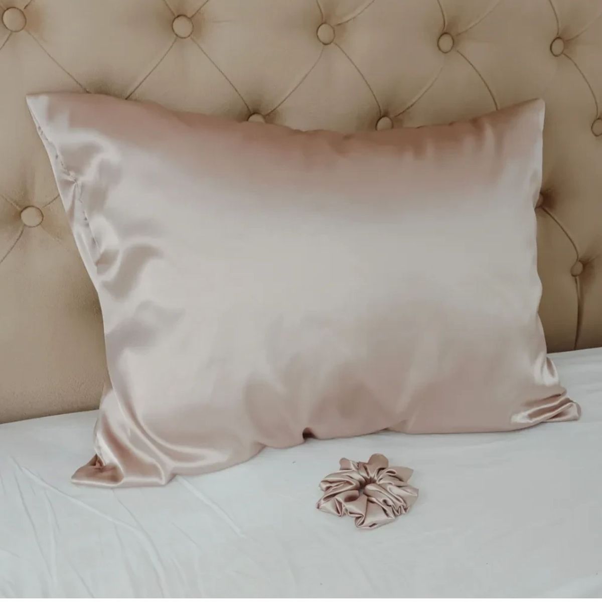 GENERICO - Funda de Almohada de Satín Antifrizz 50x70 cm - Arena