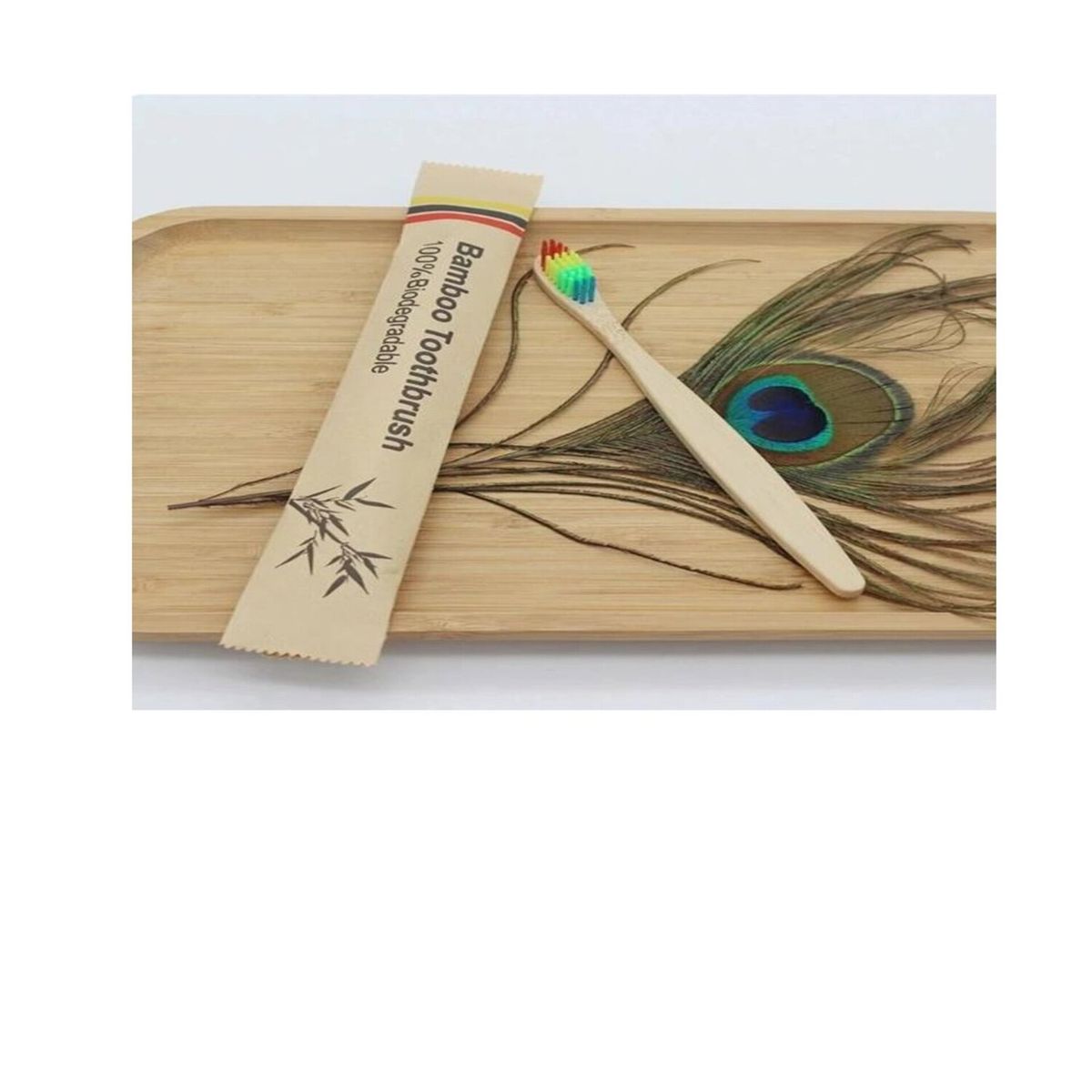 GENERICO - Cepillo de Dientes de Bambú x 5 unidades.