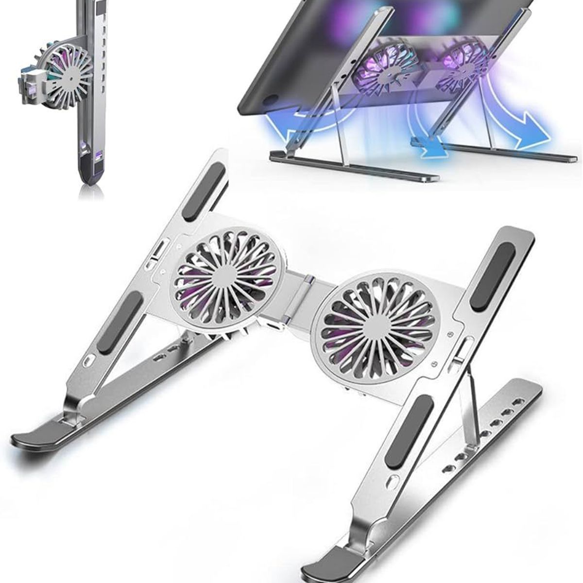 GENERICO - Soporte Con Ventilador Para Portátil 3 en 1