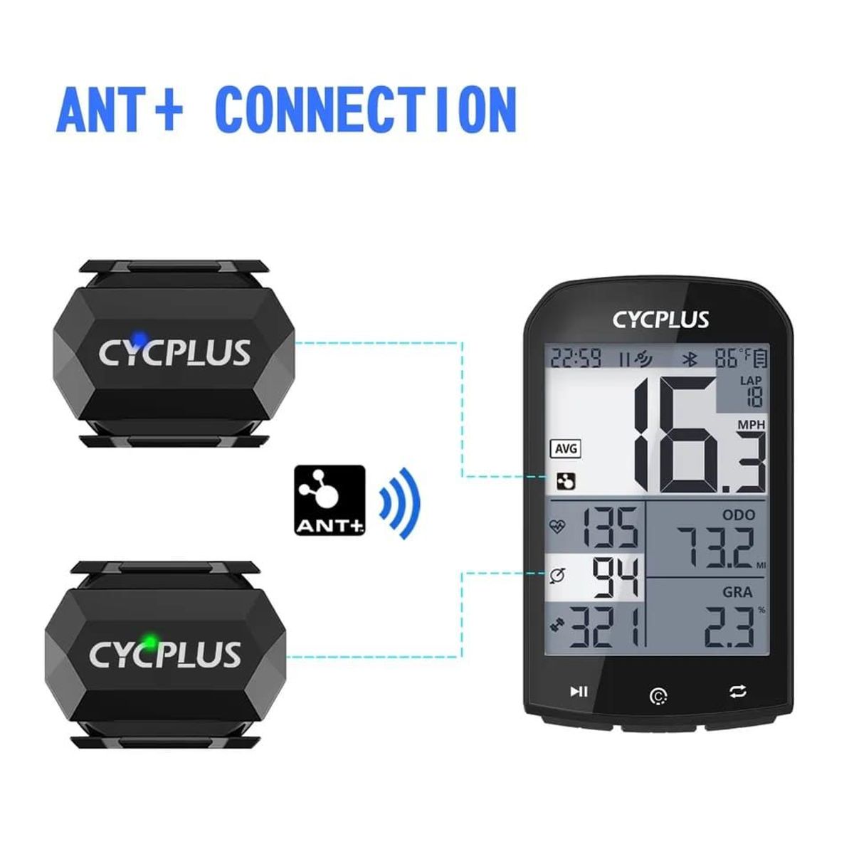 CYCPLUS - Sensor de Cadencia Y Velocidad Cycplus C3 Ciclismo