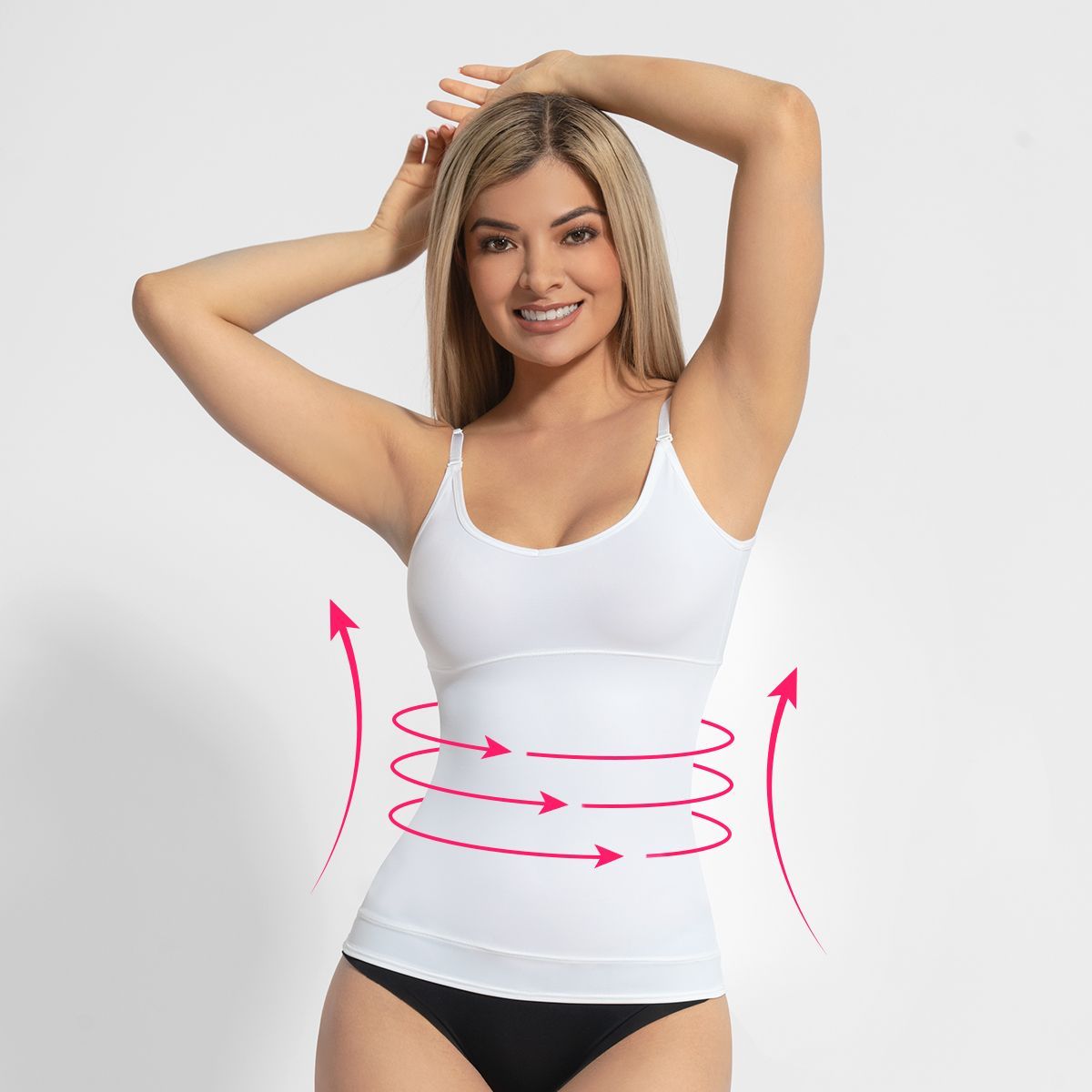 GENERICO - Faja mujer reductor moldeador de rollitos abdomen y cintura blanco