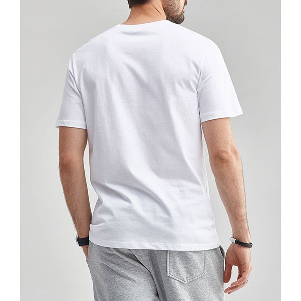 ZIMRAHYG - Manga corta de cuello redondo para hombres Algodón