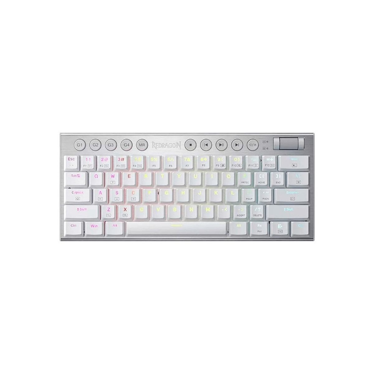 REDRAGON - Teclado Gamer Redragon Horus Mini English K632-Rgb White Red Switch