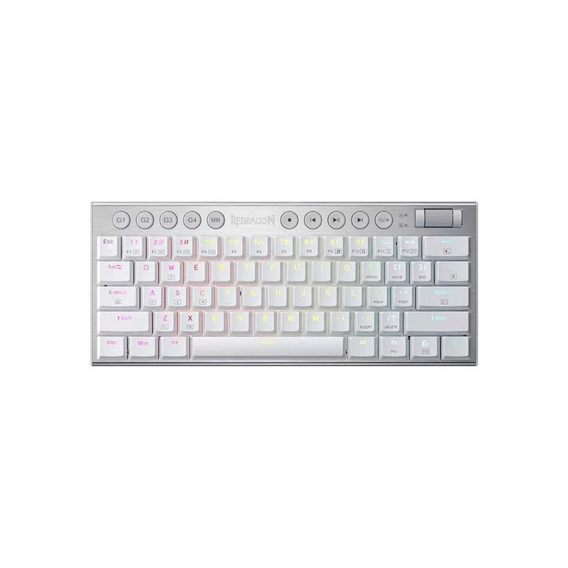 REDRAGON - Teclado Gamer Redragon Horus Mini English K632-Rgb White Red Switch
