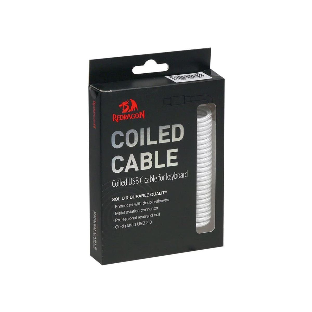 REDRAGON - Cable Para Teclado Redragon Coiled A115W White