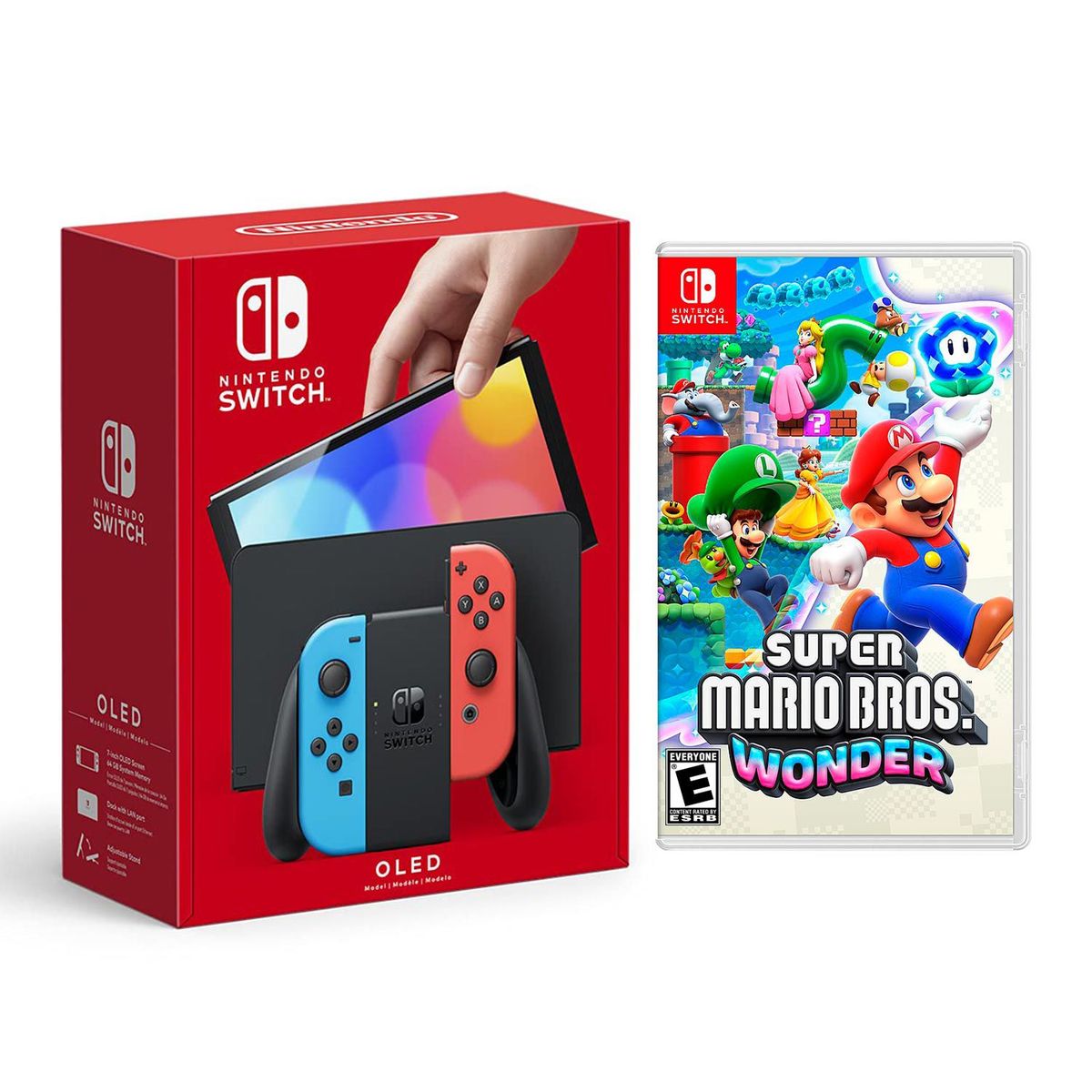 NINTENDO - Consola Nintendo Switch Modelo Oled Neon  Super Mario Wonder