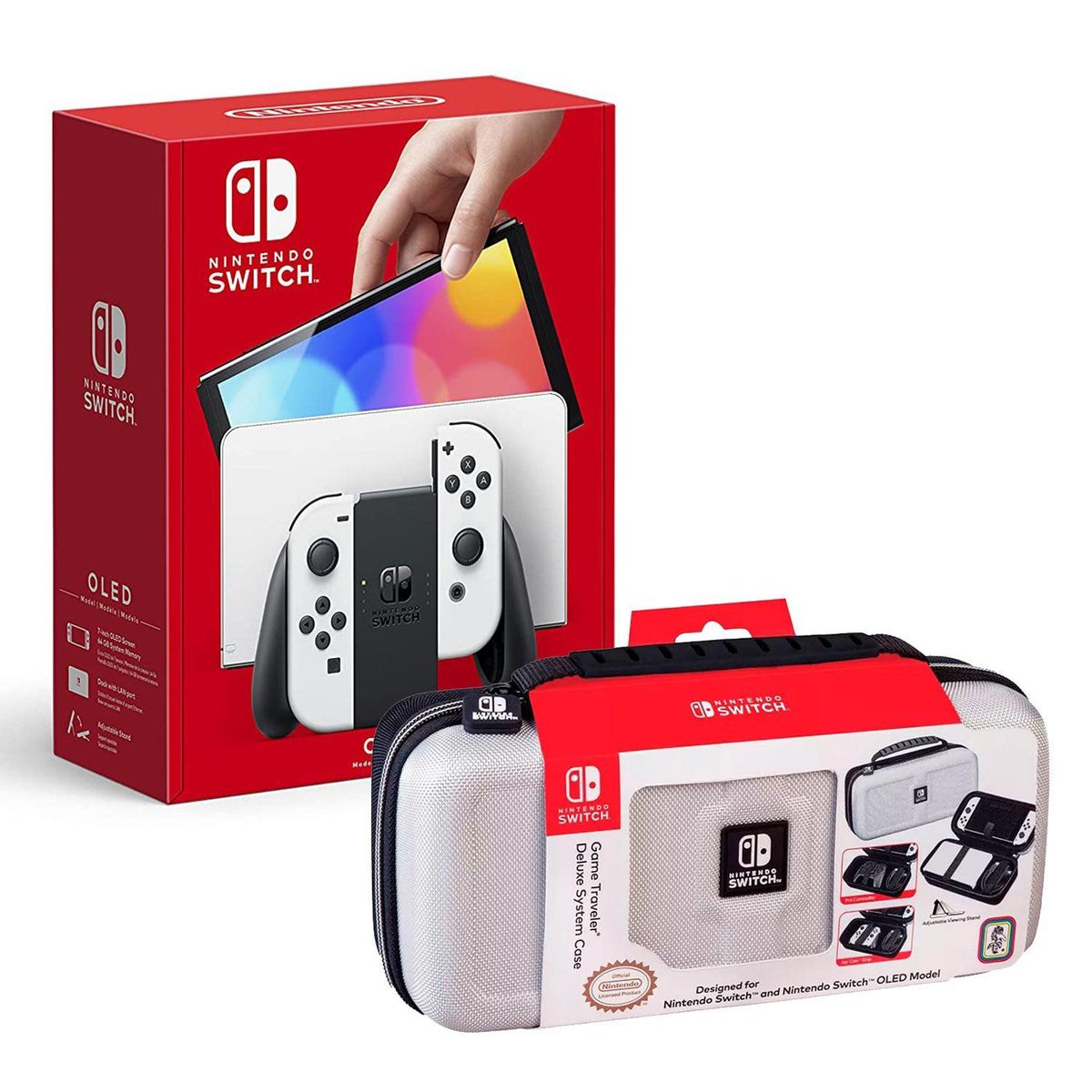 NINTENDO - Consola Nintendo Switch Modelo Oled Blanco + Estuche 1680 Blanco