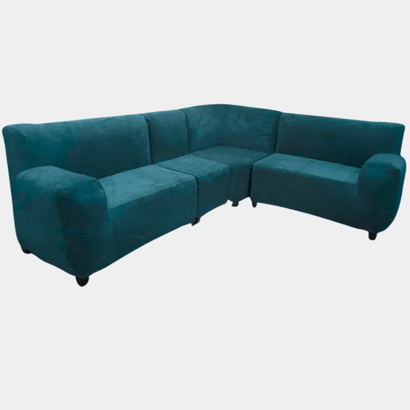 SALA FABULOSA - Funda de mueble modular 4 piezas con 6 fundas de cojines JADE