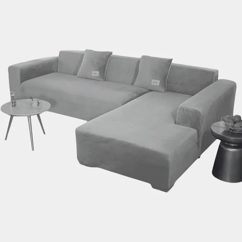 SALA FABULOSA - Funda de mueble modular 2 pzs con 2 fundas de cojines GRIS
