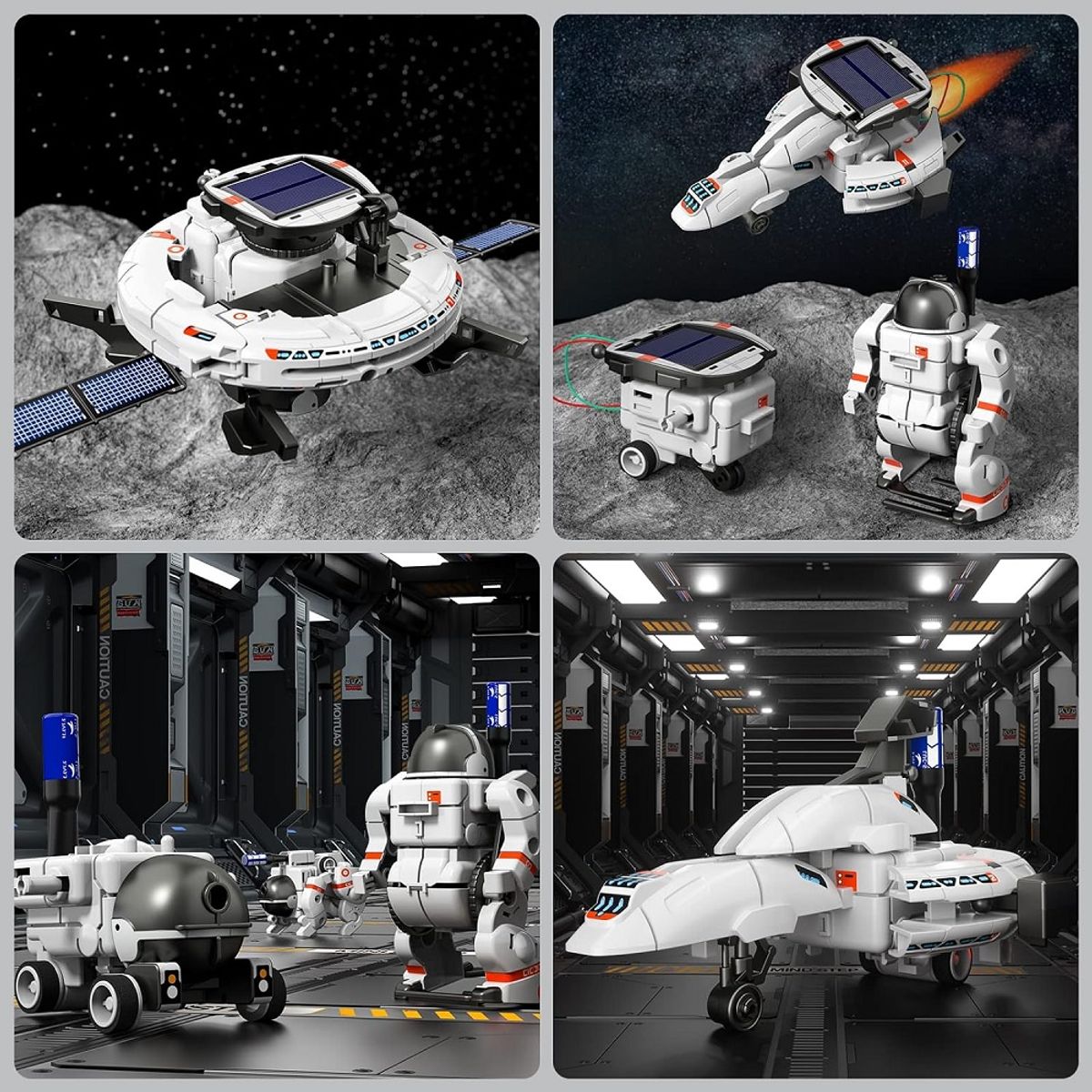 GENERICO - Kit Robot Solar Armable Didáctico 6 en 1 Modelo Espacial