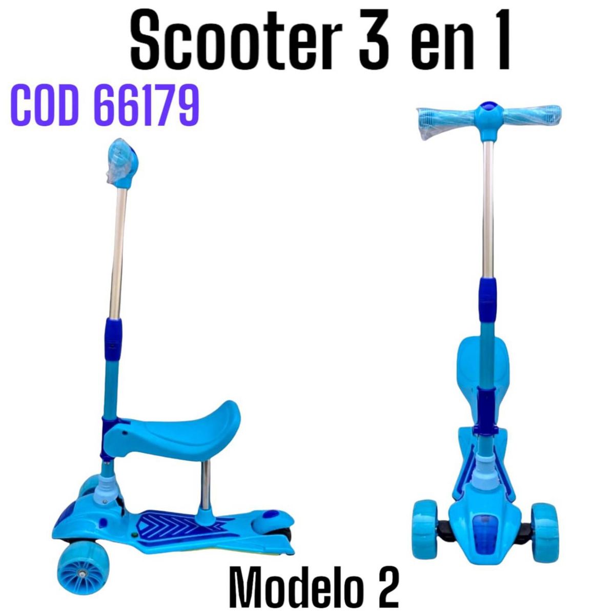 GENERICO - Scooter Monopatin para Niños Musical Patineta con Luces