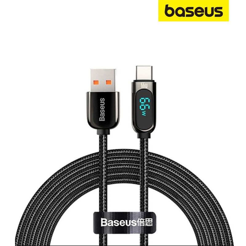BASEUS - Cable Baseus USB A USB-C 66W 2M Para Macbook iPhone Galaxy