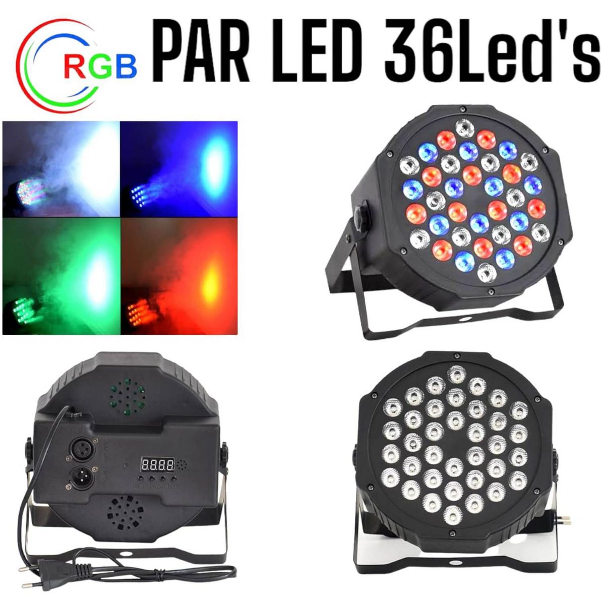 OEM - Par LED de 3Watt de 36Leds RGB AutoSound DMX520 Reflector Luces Color