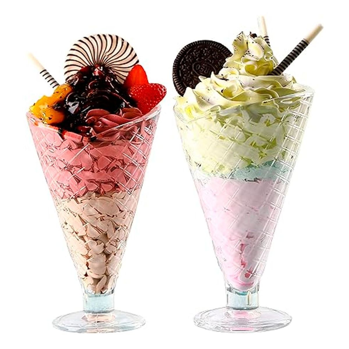 INSPIRA - Juego de 4 Copas para Postre Cono de Helado