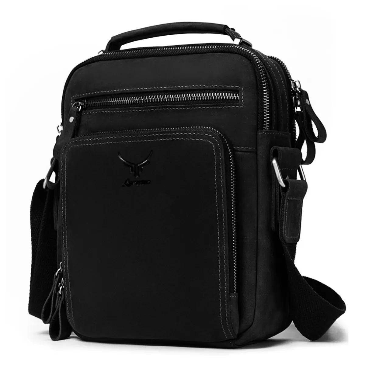 ARMUZ - Morral de Cuero Vacuno Hombre MH573 Diseño Moderno