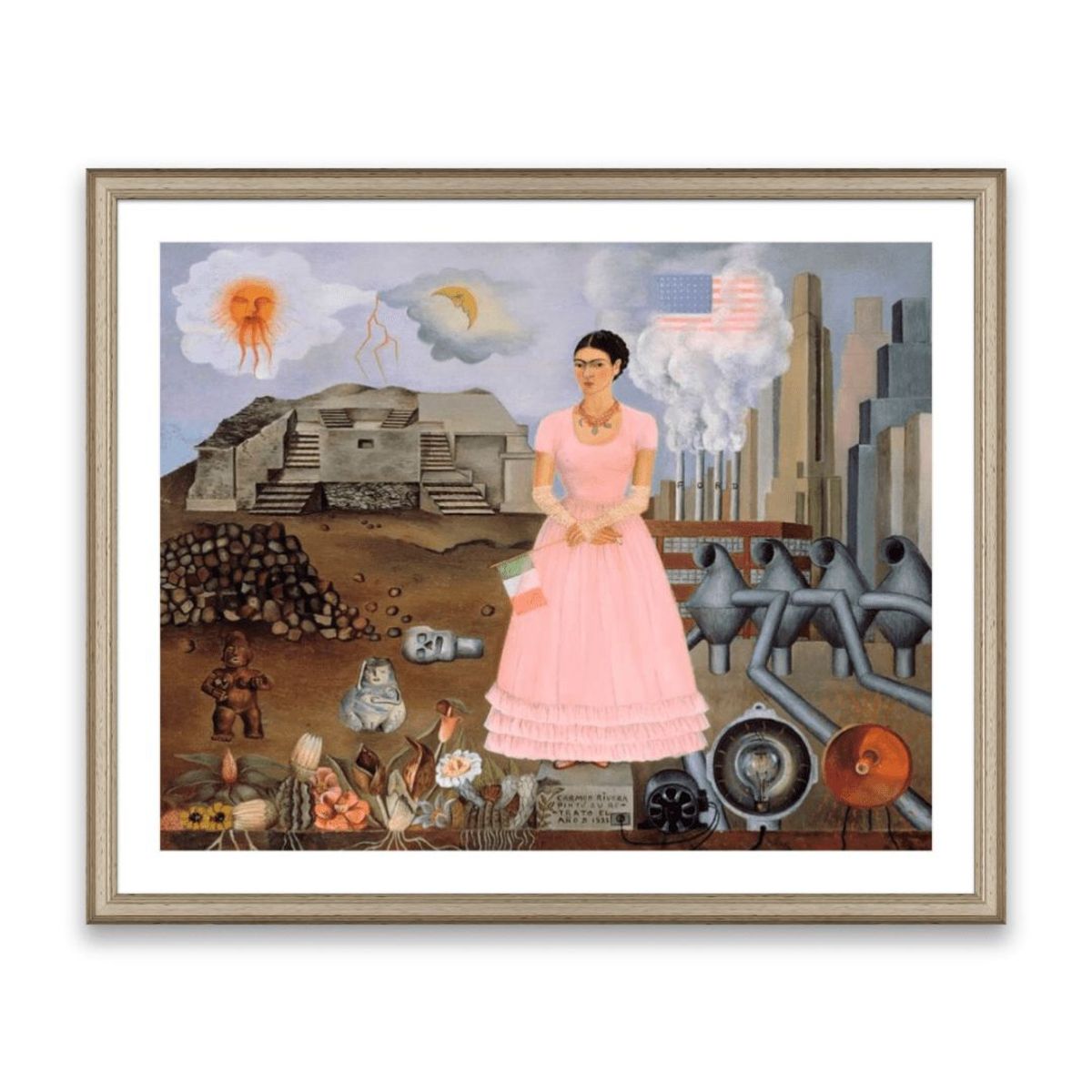 RICORDI ART - Rompecabezas Ricordi - Autorretrato En La Frontera - Frida Khalo, 1000 Piezas