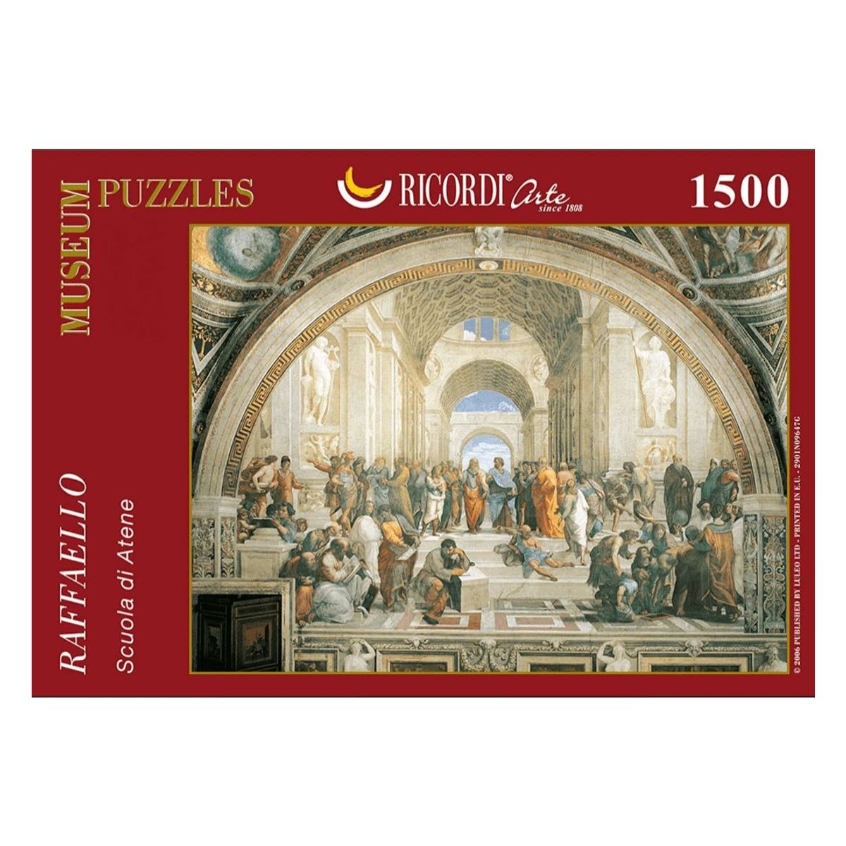 RICORDI ART - Rompecabezas Ricordi - La Escuela De Atenas - Rafael Sanzio, 1500 Piezas