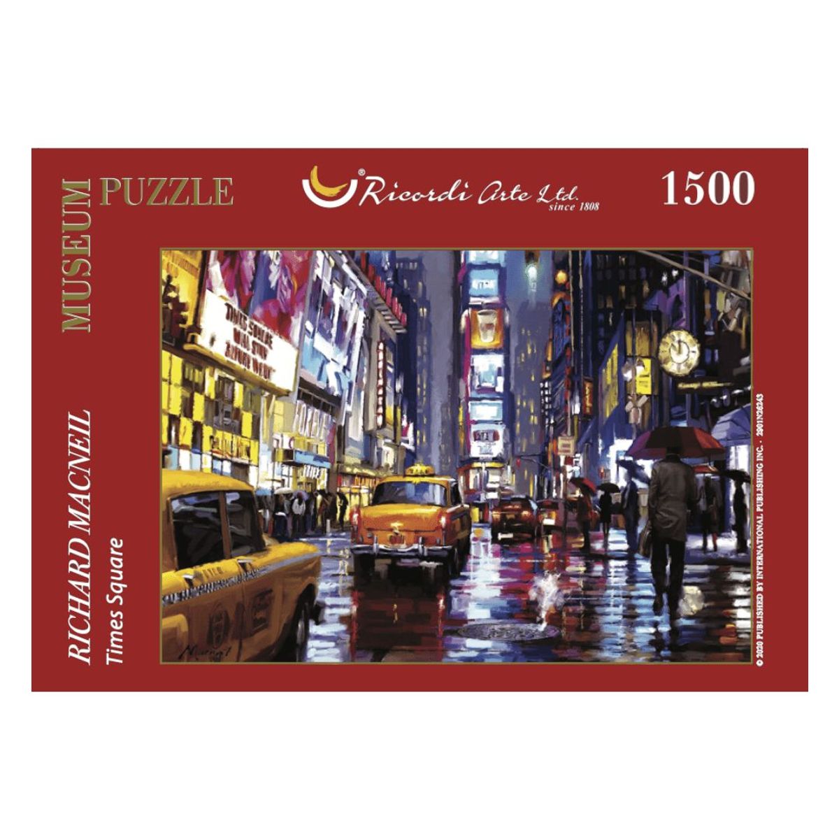RICORDI ART - Rompecabezas Ricordi - Times Square - Richard Macneil, 1500 Piezas