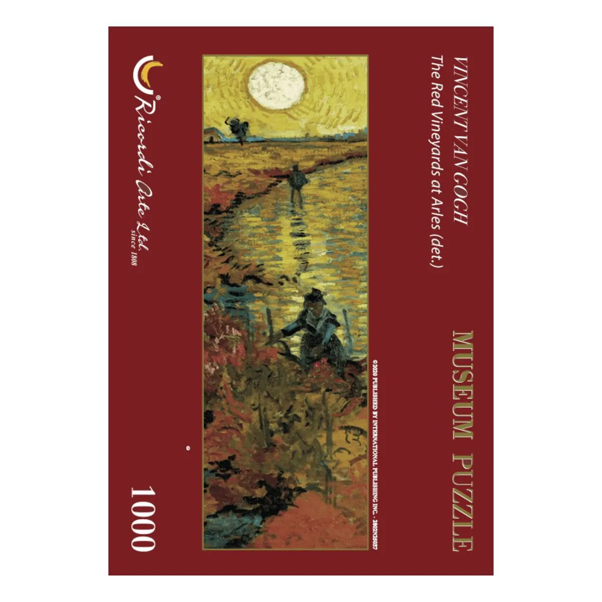 RICORDI ART - Rompecabezas Ricordi - El Viñedo Rojo Cerca De Arlés - Van Gogh, 1000 Piezas