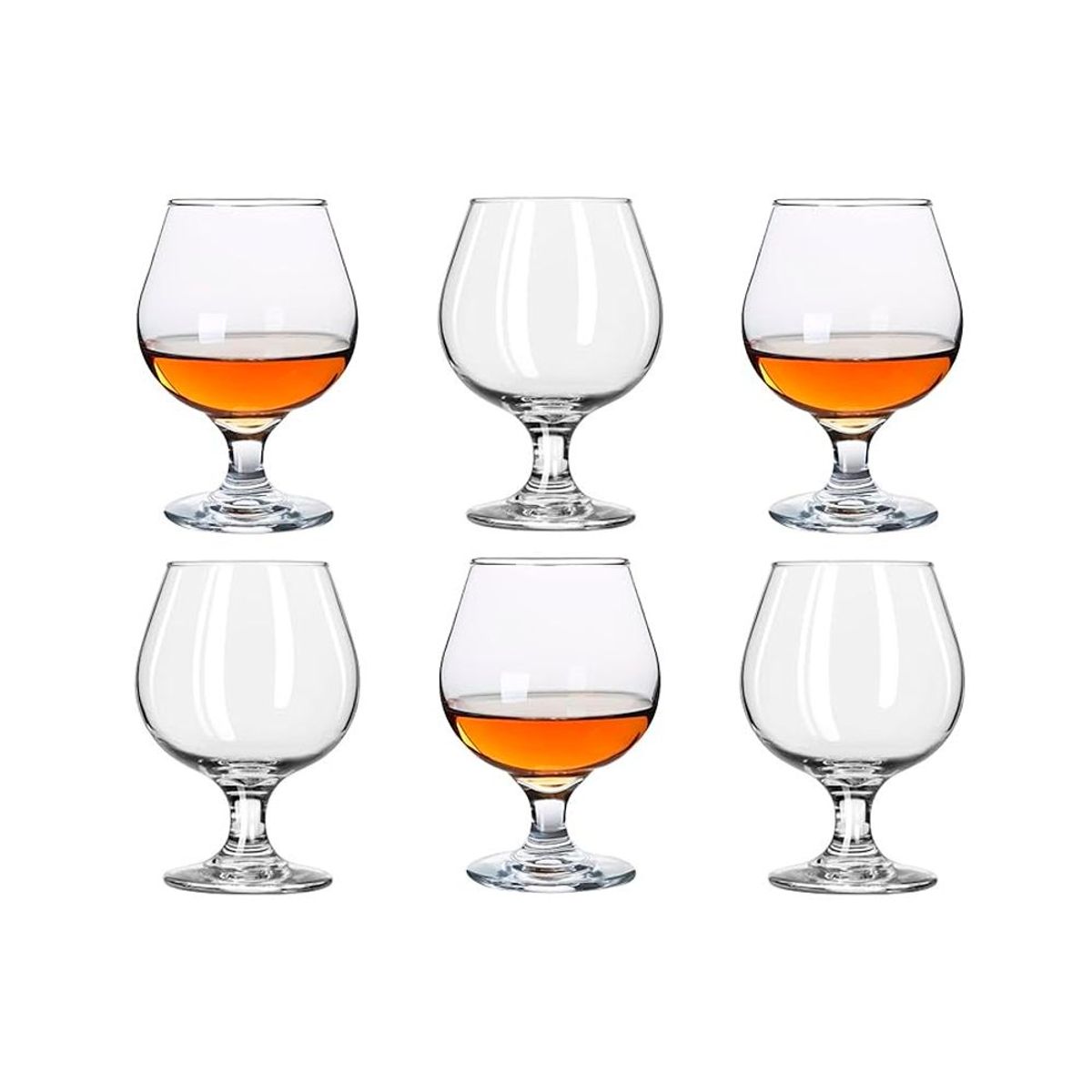 INSPIRA - Set de 6 Copas para Brandy Cuello Corto 260ml