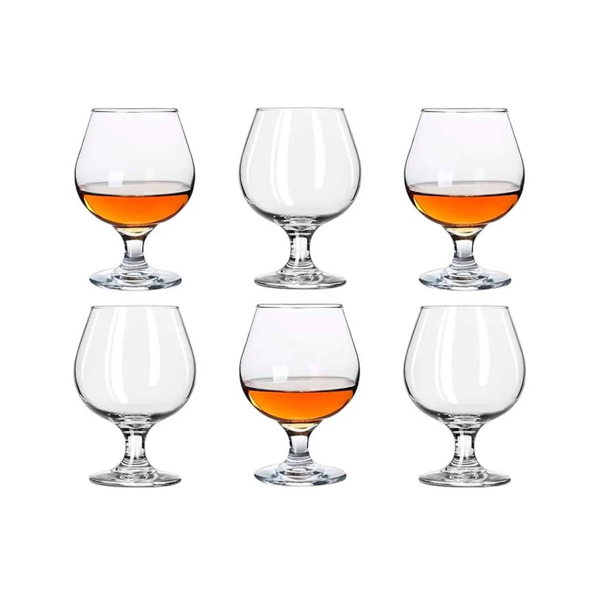 INSPIRA - Set de 6 Copas para Brandy Cuello Corto 260ml