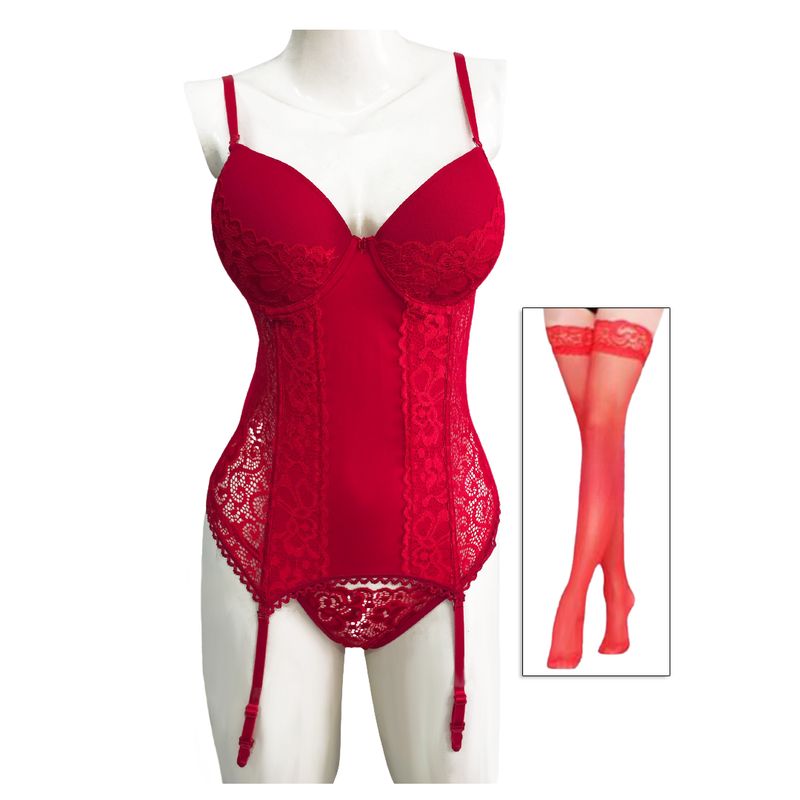 GENERICO - Corset lencería Antuanet más Medias e Interior