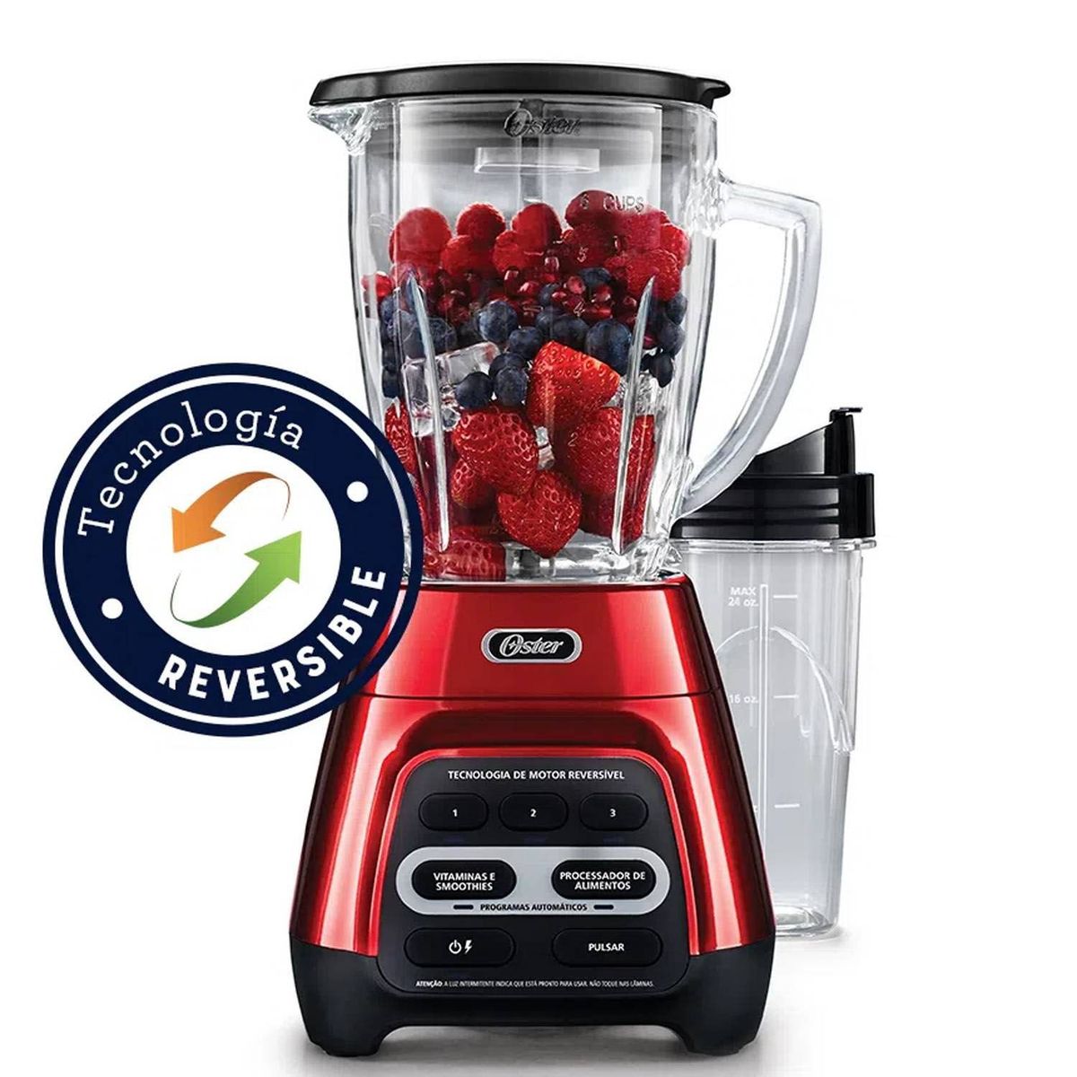 OSTER - Licuadora Oster 3 Velocidades 1.5Lt 600W BLSTPYG1210RBG - Rojo