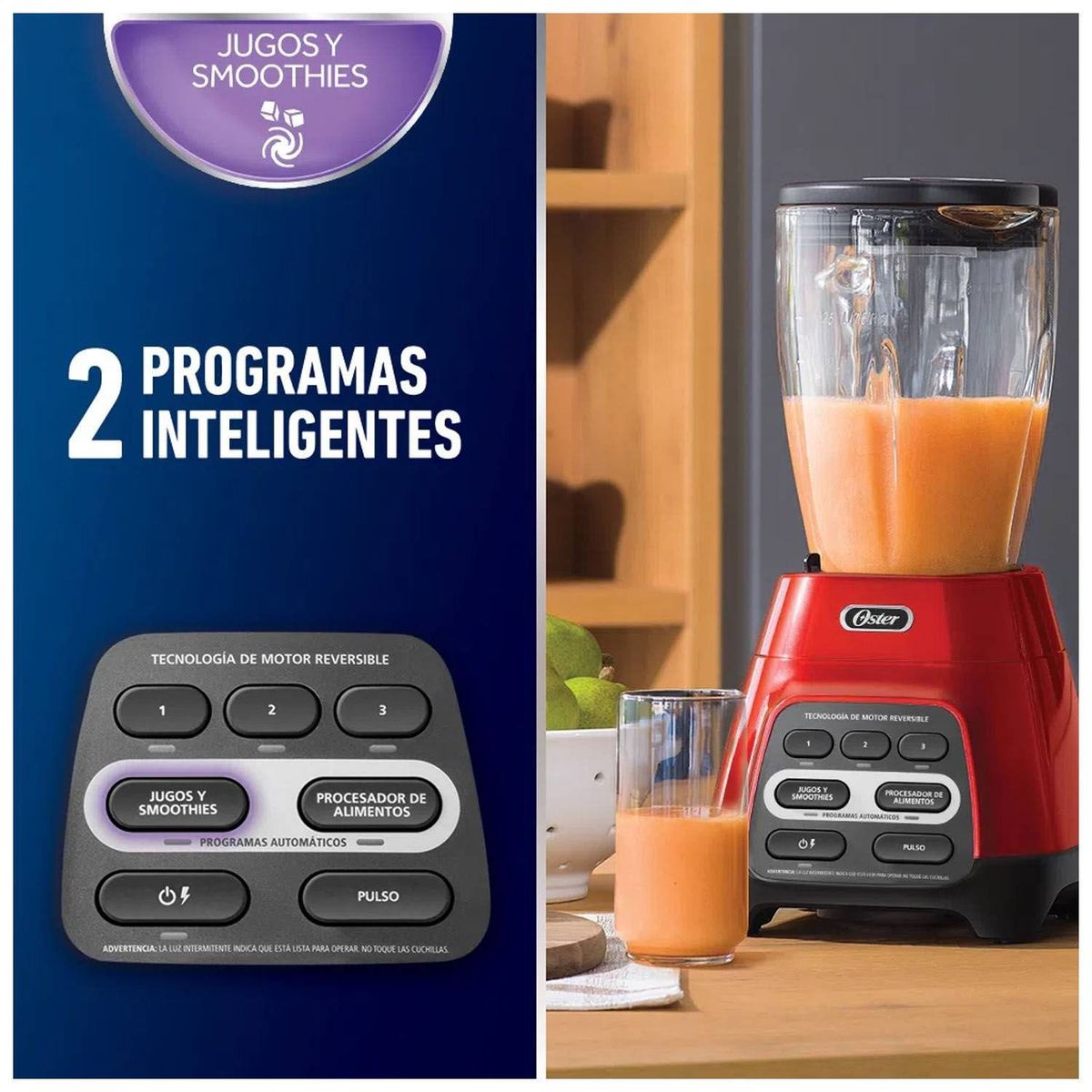 OSTER - Licuadora Oster 3 Velocidades 1.5Lt 600W BLSTPYG1210RBG - Rojo