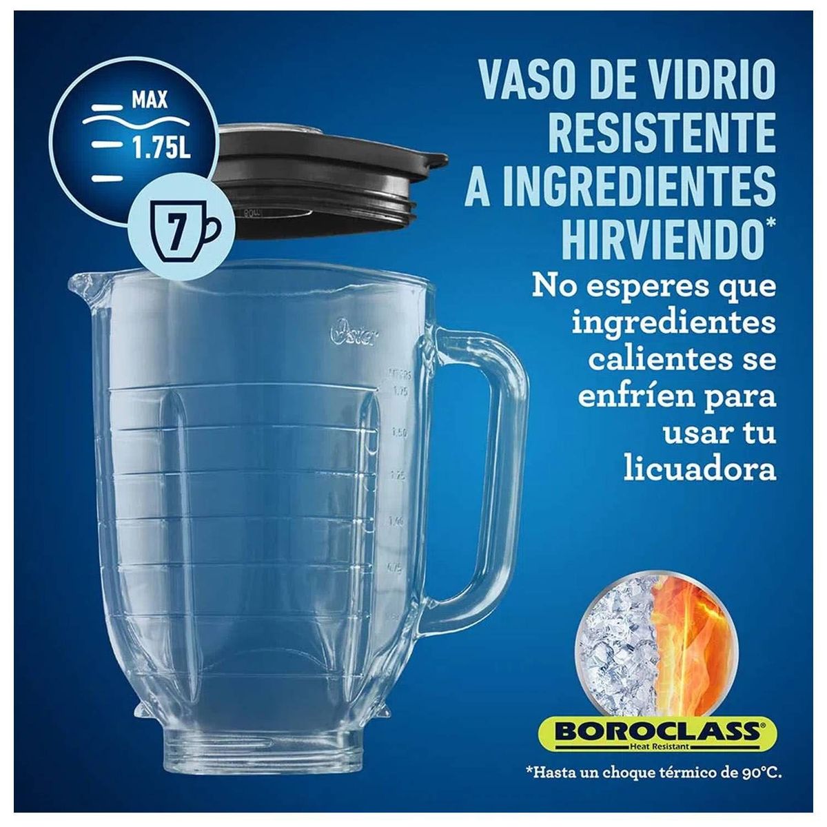 OSTER - Licuadora Oster 1 velocidad + pulso 1.75L BLSTPBTG