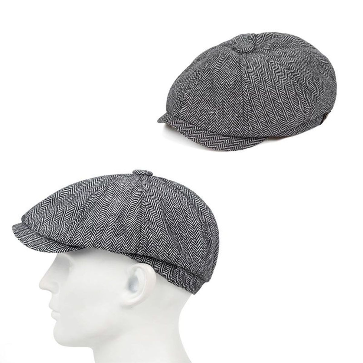 KAST PE - Boina Beck Jaspeado Gris claro Talla M para Caballeros