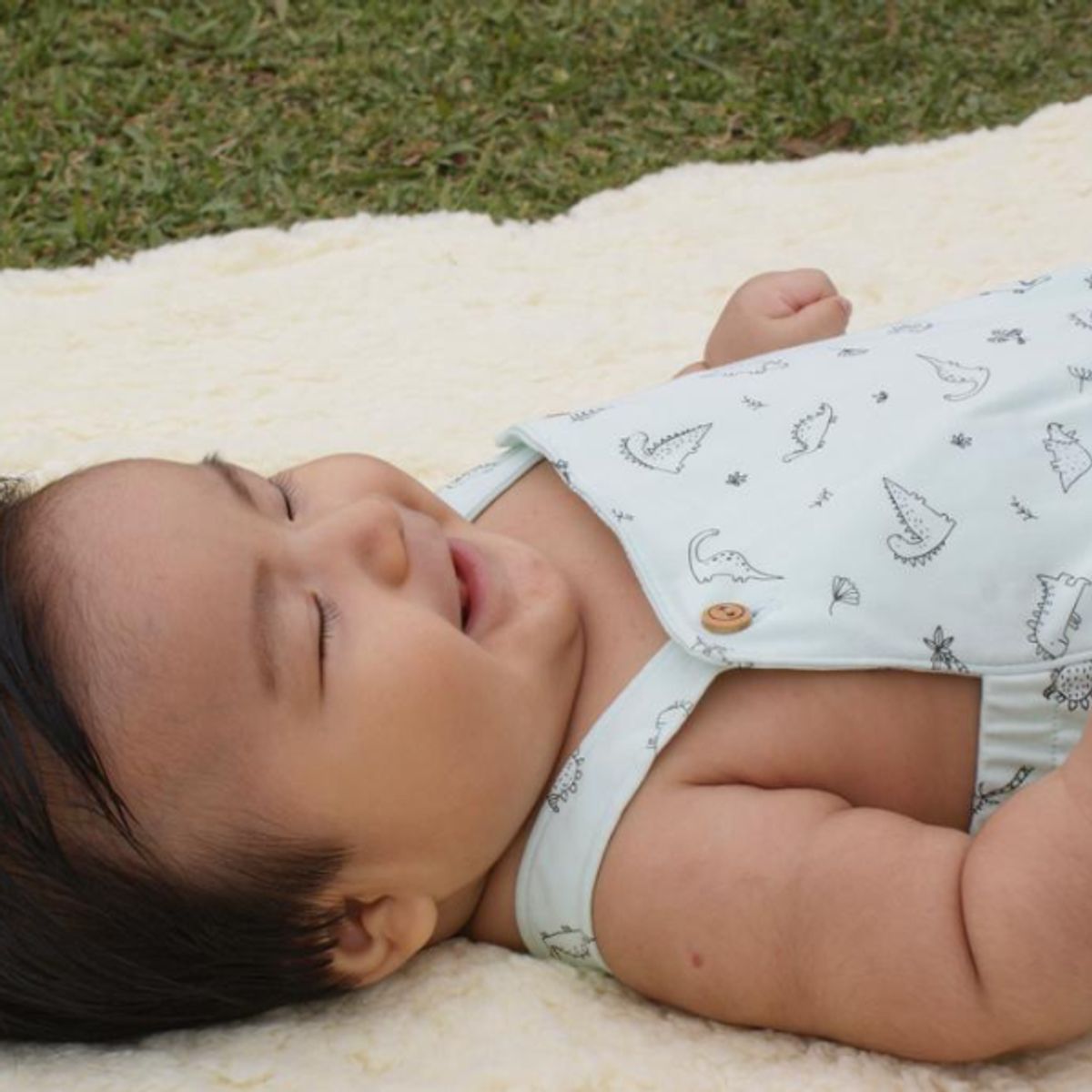 WAWA PIMA - OVEROL BOMBACHO DINO PARA BEBÉ 100%  ALGODÓN PIMA