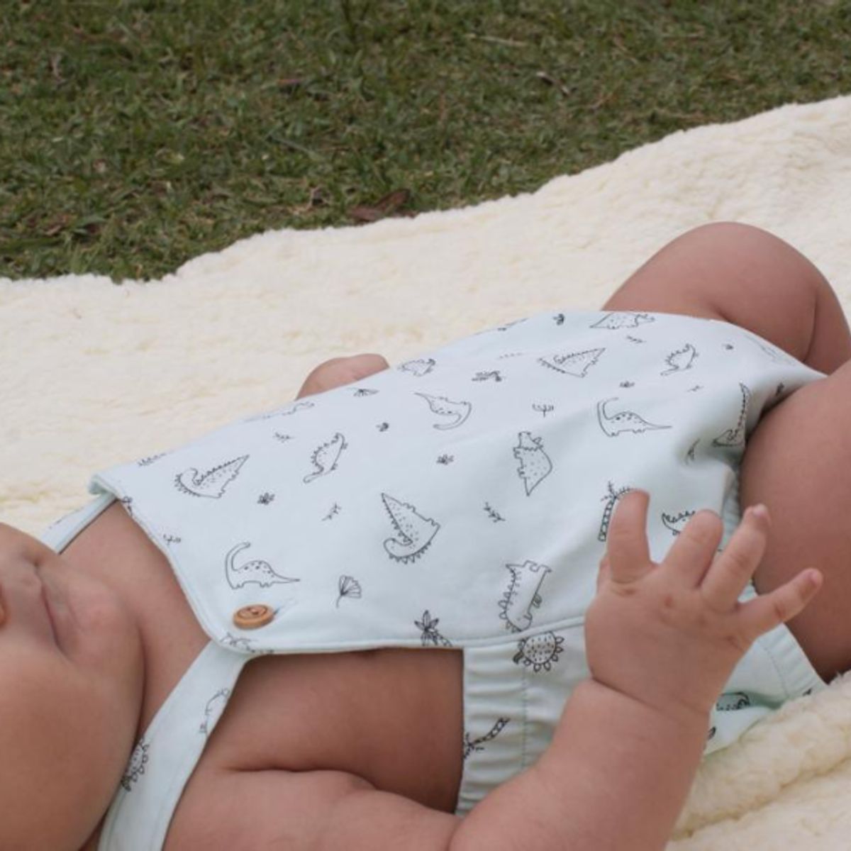 WAWA PIMA - OVEROL BOMBACHO DINO PARA BEBÉ 100%  ALGODÓN PIMA