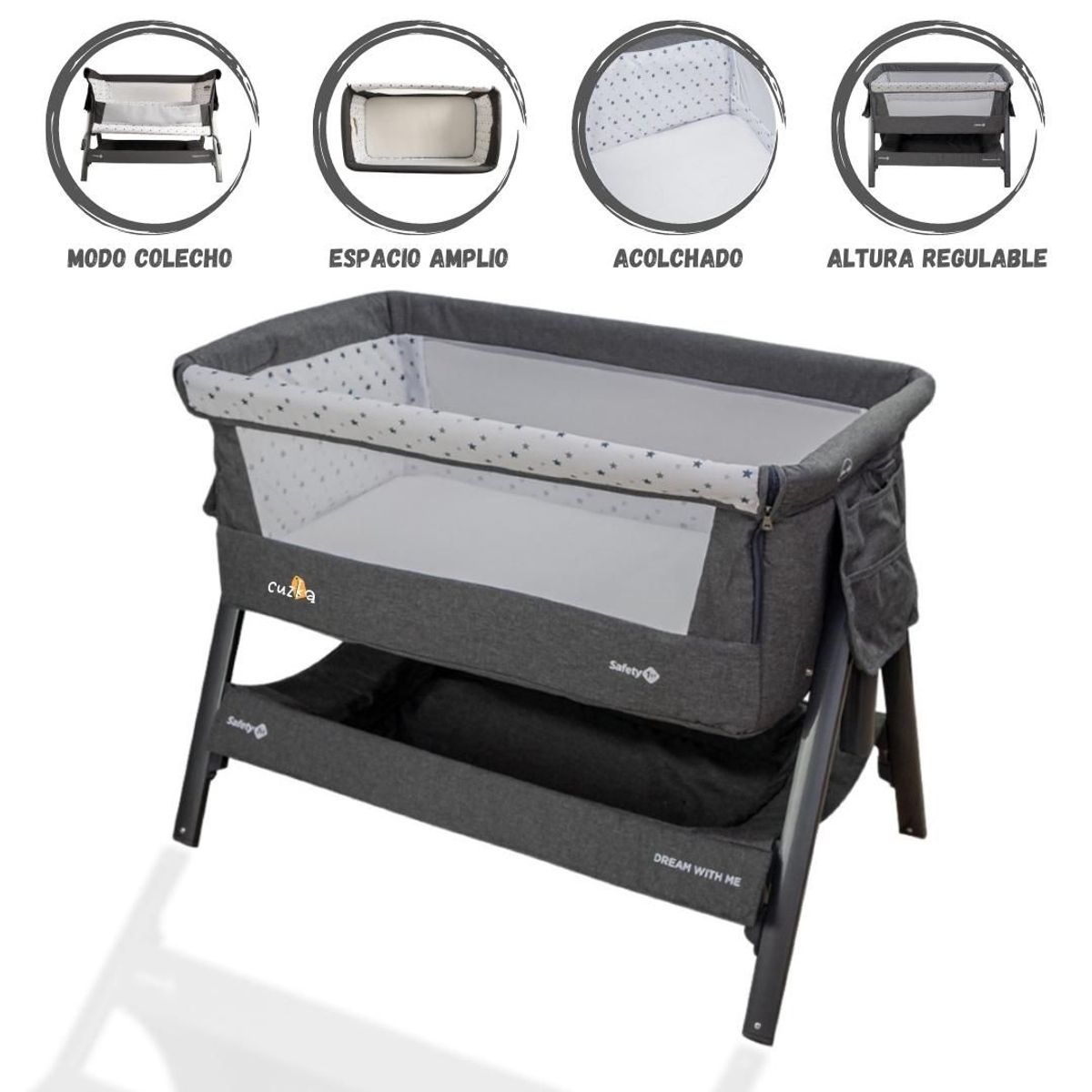 SAFETY 1ST - Cuna Colecho para Bebés »DREAM WITH ME» Marengo