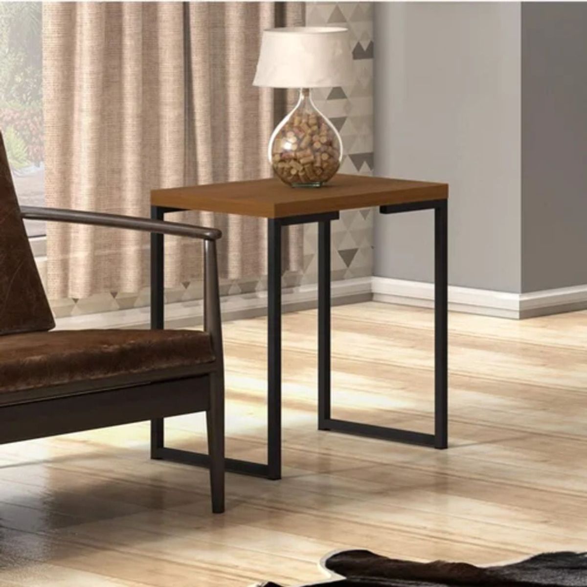 TU MESITA - Mesa de Centro Estilo Industrial Laos Marrón