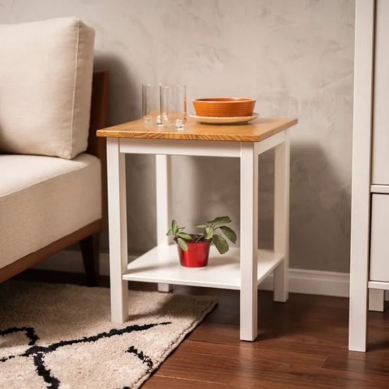 TU MESITA - Mesa Lateral Moderna Andes Blanco