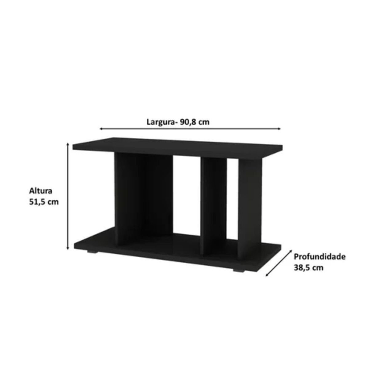 TU MESITA - Mesa Lateral Moderna Isa Negro