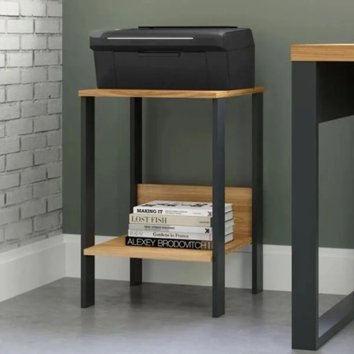 TU MESITA - Mesa Lateral Moderna Rafo Marrón