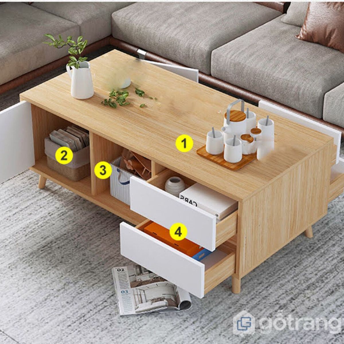 TU MESITA - Mesa de Centro Vintage Jose 120cm