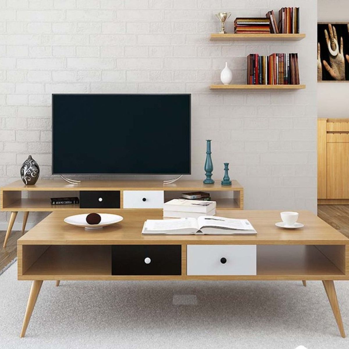 TU MESITA - Mesa de Centro Moderno Henry 120cm