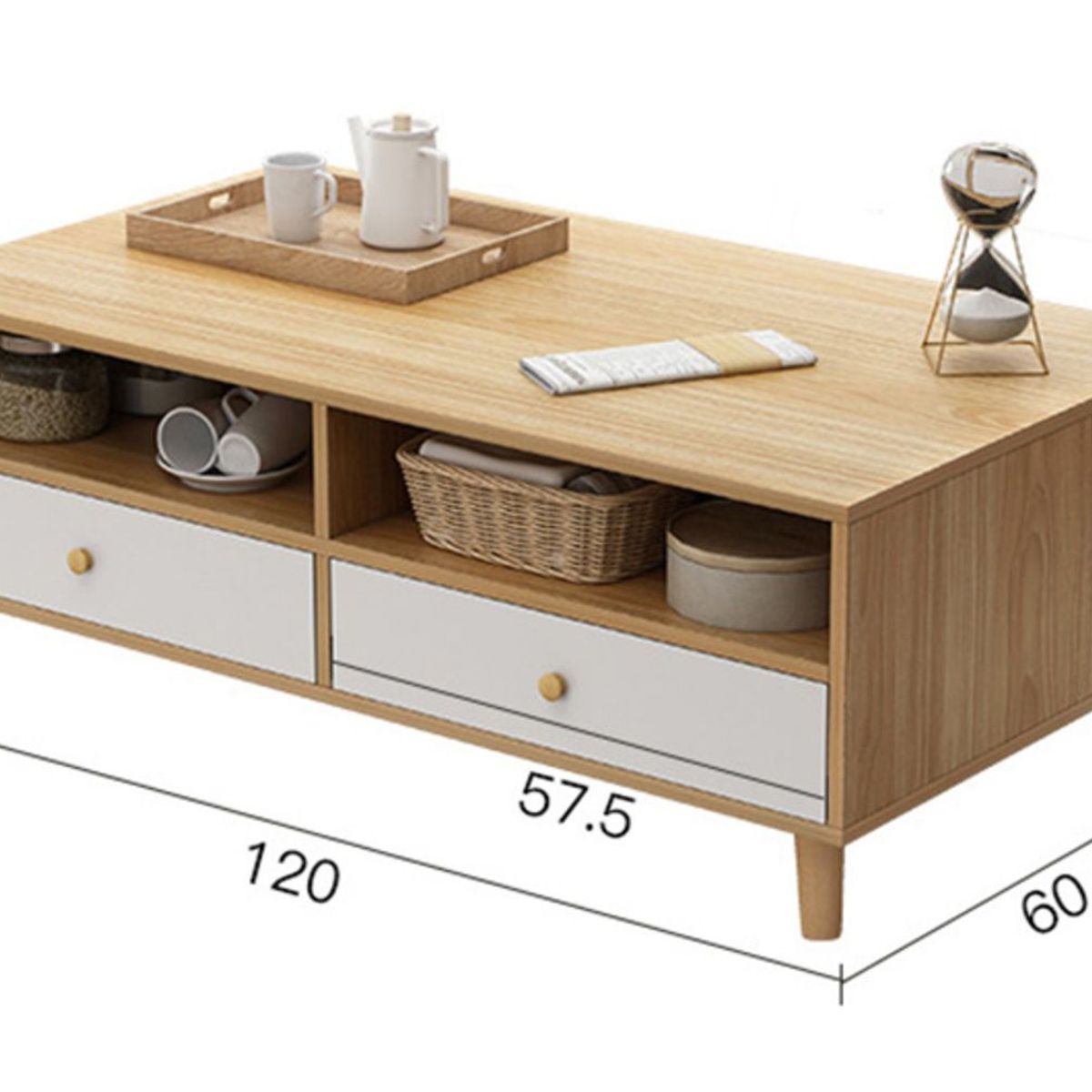 TU MESITA - Mesa de Centro Vintage Domenik 120cm