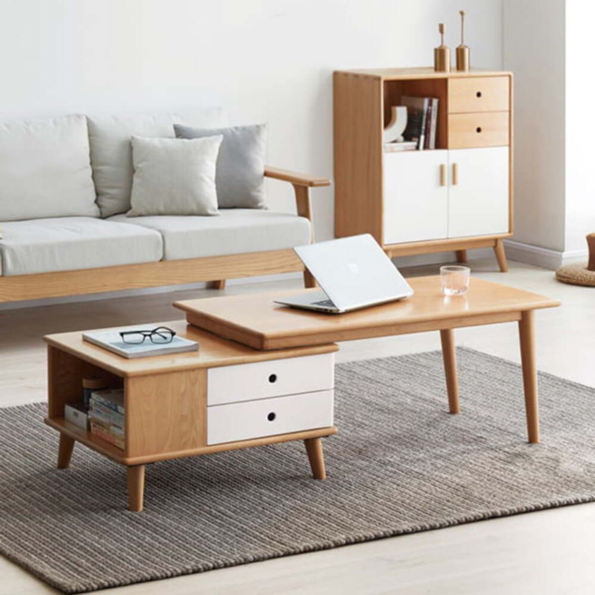 TU MESITA - Mesa de Centro Vintage Moderna Bruno